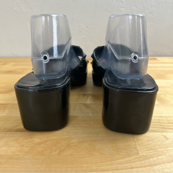 Madden Girl Paccer Chunky Y2K Black Studded Jelly Slide Sandals Women's Size 9 - Picture 9 of 12